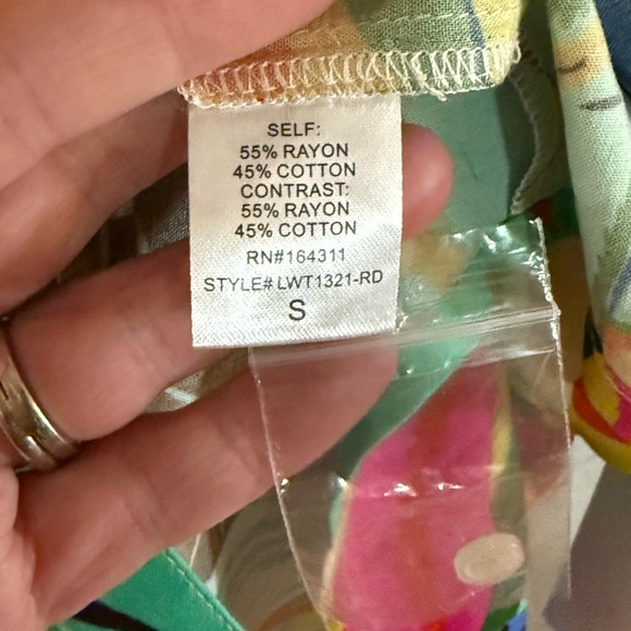 Bright Tropical Print Long-Sleeve Shirt - Multicolor - Picture 4 of 4